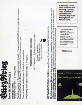 Blitzkrieg (1984)(Software Invasion)[Multi Color][BLITZ] box cover back